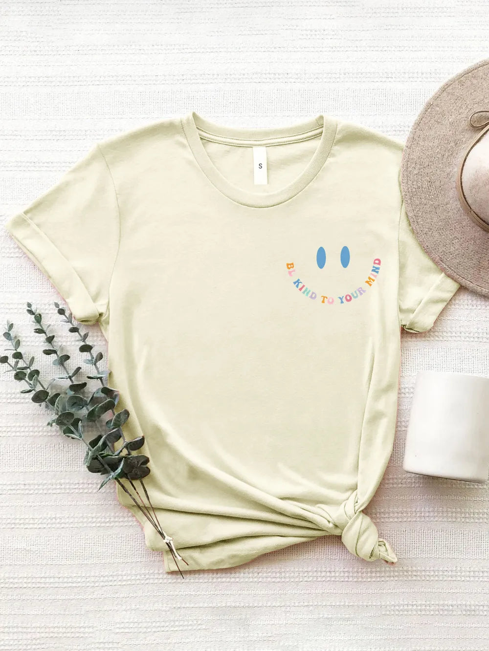 Letter Graphic Round Neck Short Sleeve T-shirt (23)
