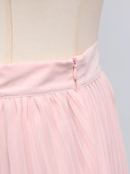 Frill Lapel Collar Top Pleated Skirt Set (20)