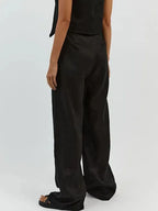 Full Size V-neck Vest Wide Leg Pants Set Plus (10)