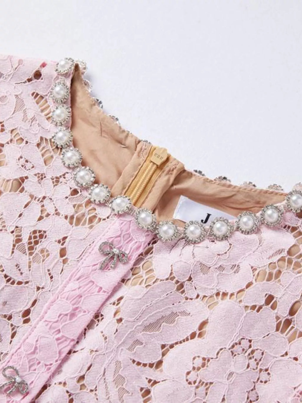 Lace Short Sleeve Mermaid Dress (7)