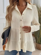 Striped Button-down Tiered Shirt (5)
