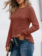 Ribbed Long Sleeve T-shirt (7)