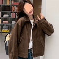 Brown Suede Jacket Vintage variant CJYD222110701AZ|CJYD222110702BY|CJYD222110703CX|CJYD222110704DW