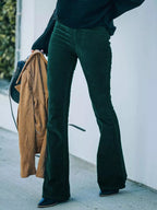 Full Size Corduroy Flare Pants Plus