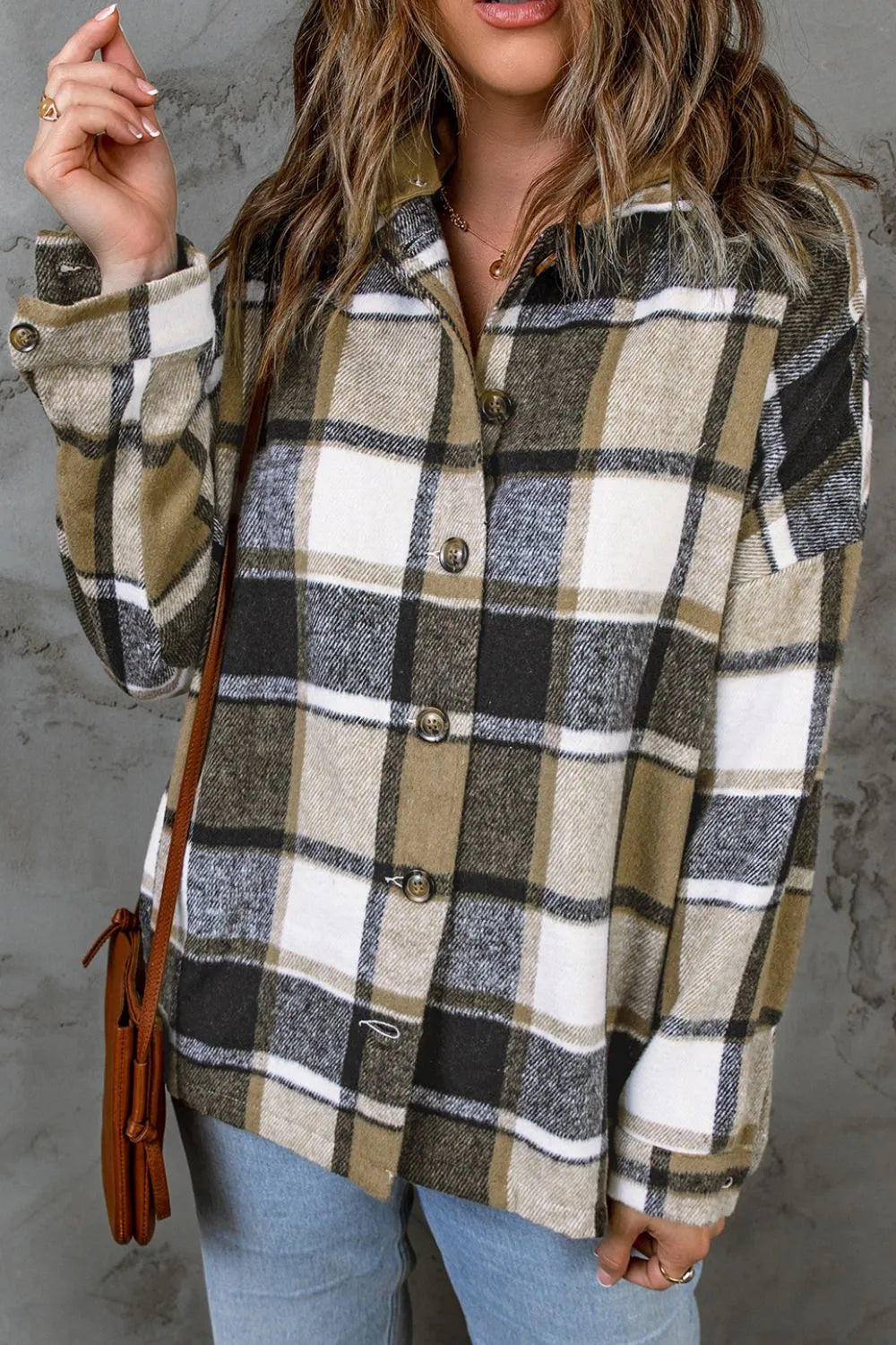 Plaid Button Up Hooded Shacket (15)