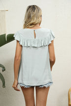 Spliced Lace Ruffled Blouse (6)