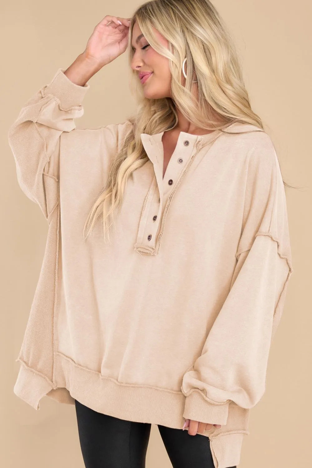 Exposed Seam Long Sleeve Sweatshirt (10)