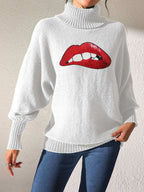 Lip Turtleneck Long Sleeve Sweater (24)