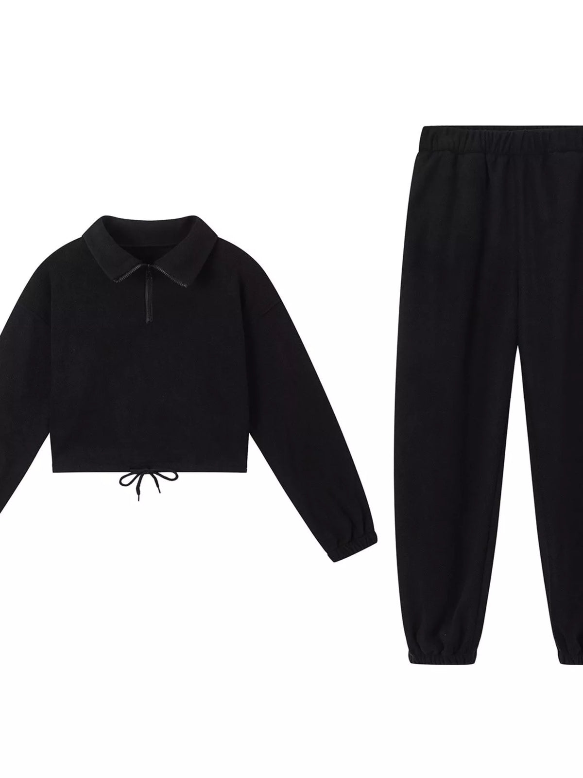Quarter Zip Sweatshirt Pants Set (19)