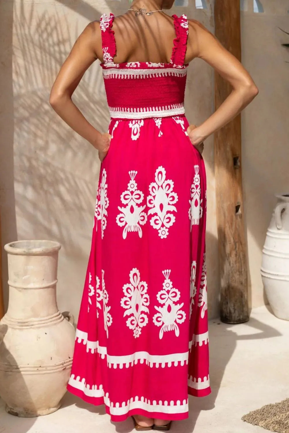 Printed Square Neck Cami Dress (20)
