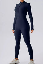 Half Zip Mock Neck Active Jumpsuit (4)