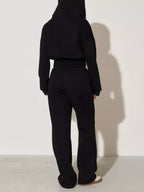 Zip-up Hoodie Wide-leg Pants Set (16)