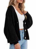 Full Size Chunky Knit Button-down Cardigan Plus (5)