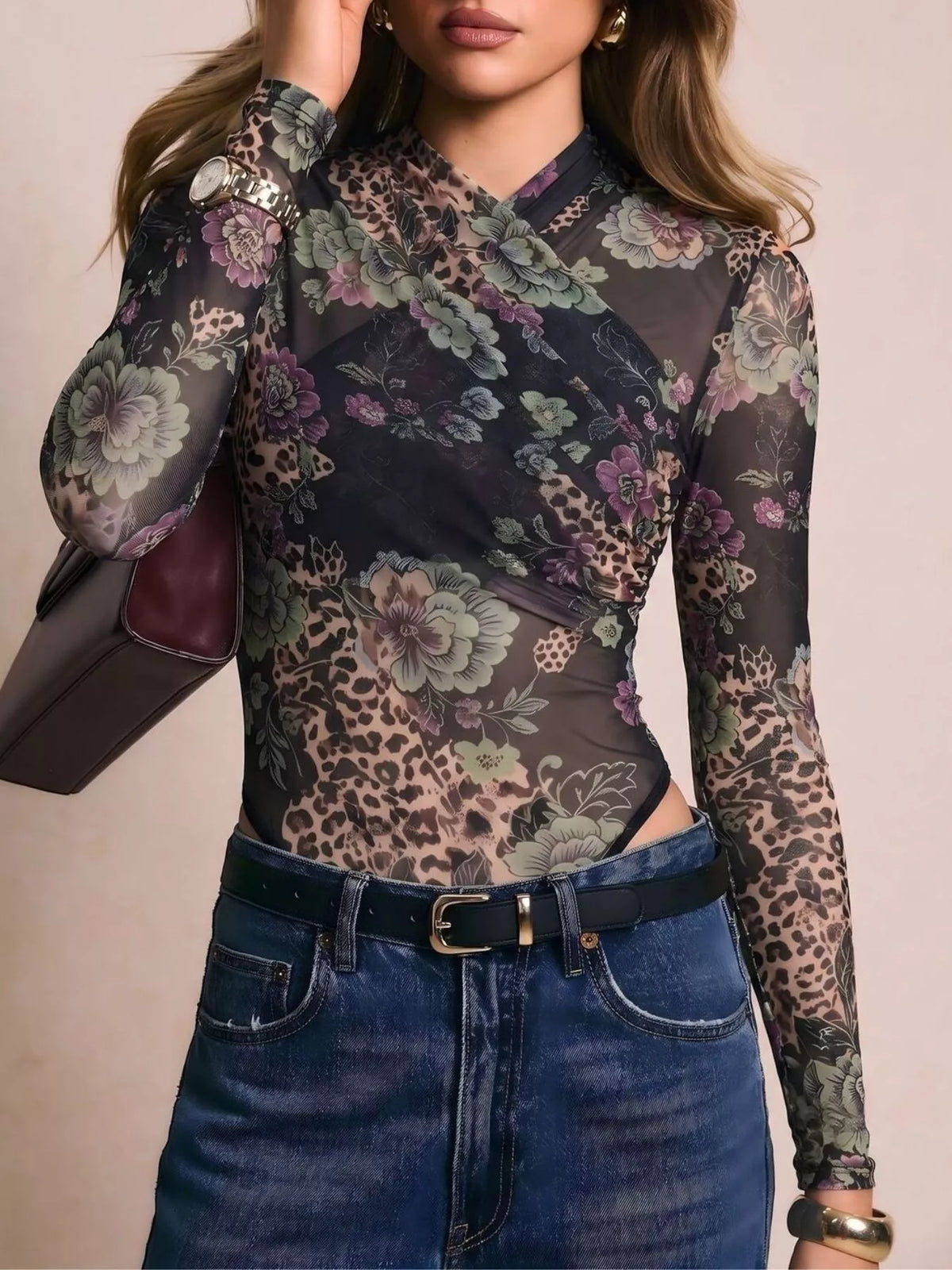 Mesh Long Sleeve Bodysuit (3)
