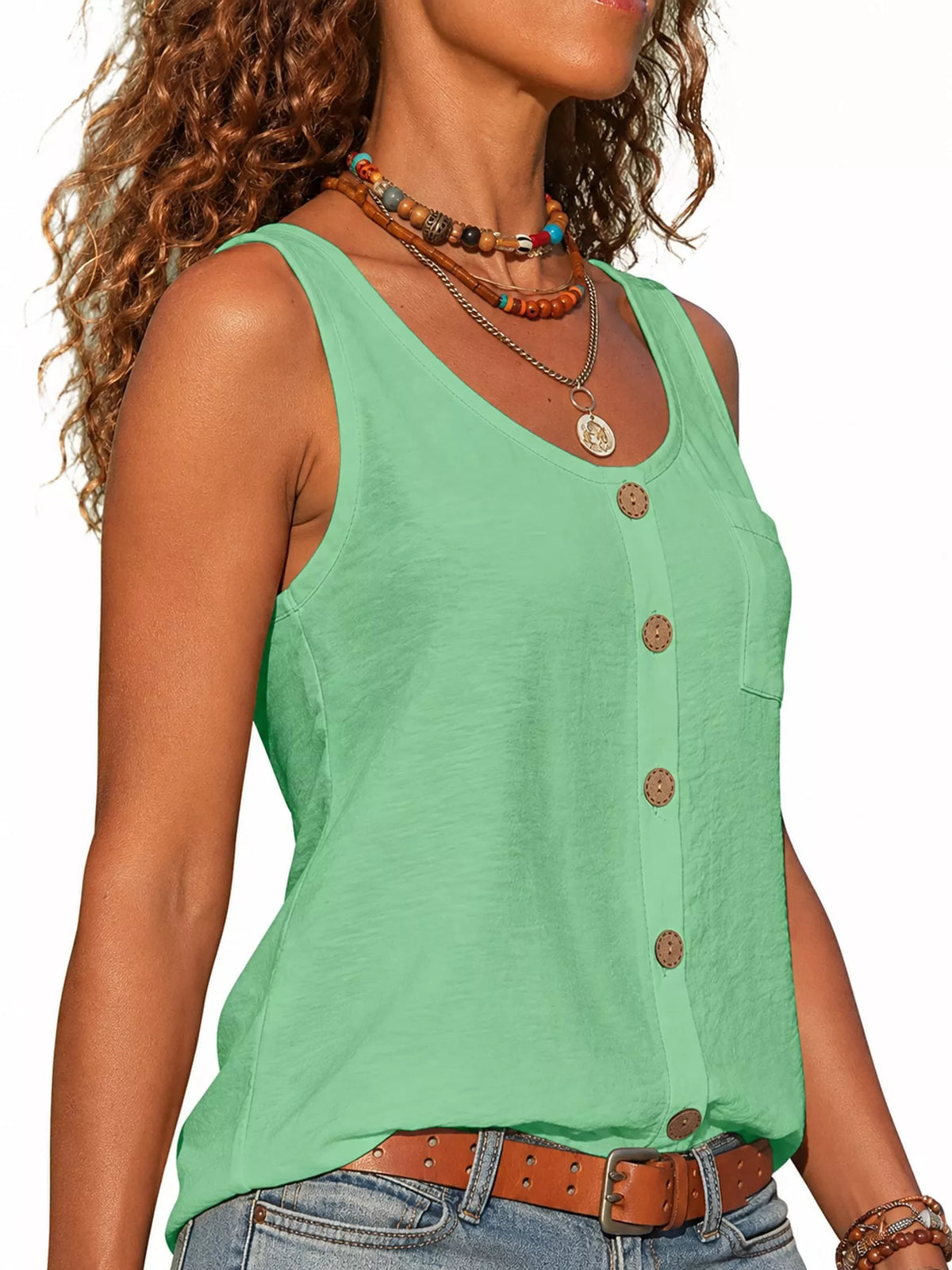 Full Size Casual Round Neck Tank Plus (30)