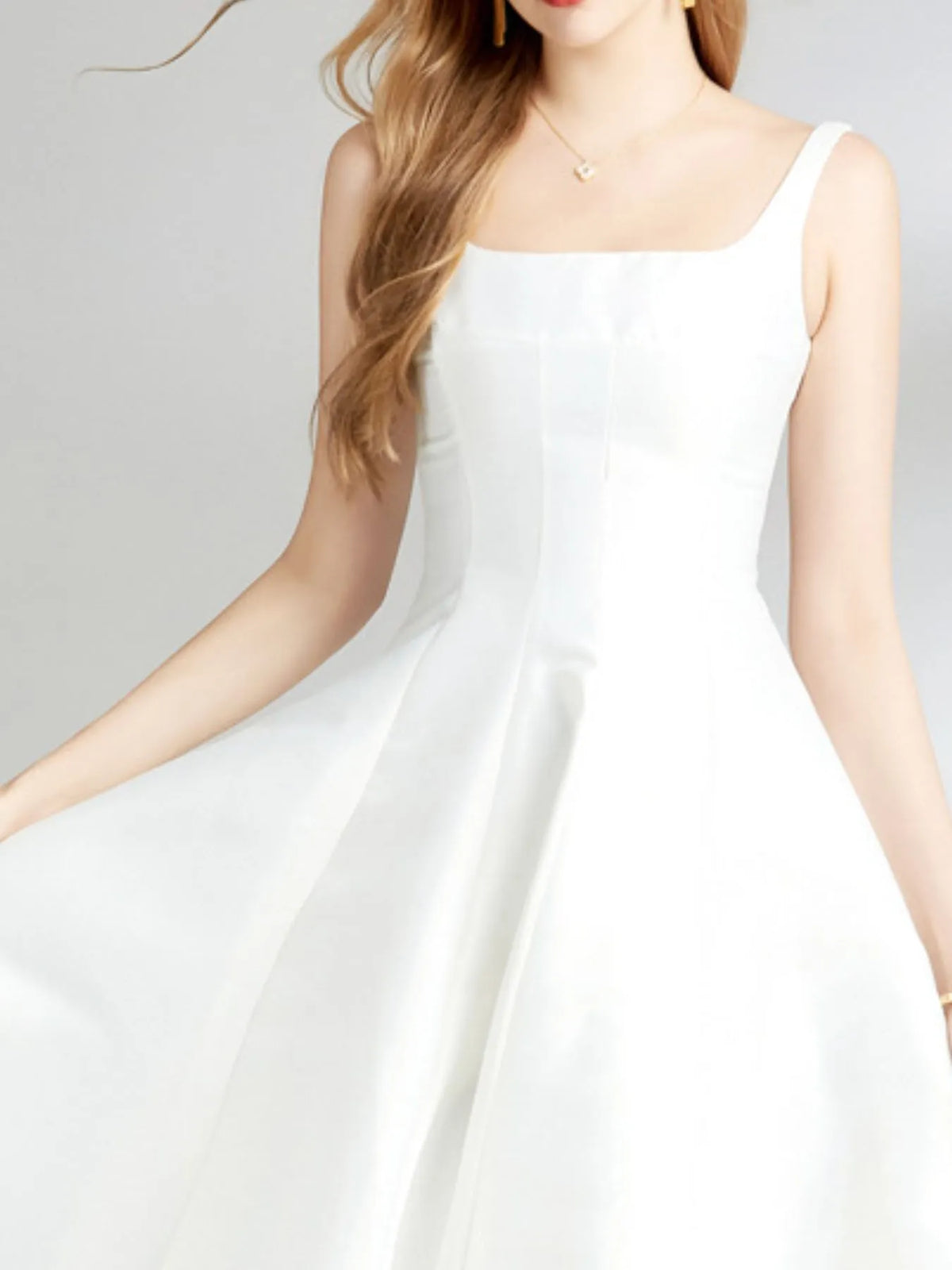 A-line Silhouette Midi Sleeveless Dress (9)
