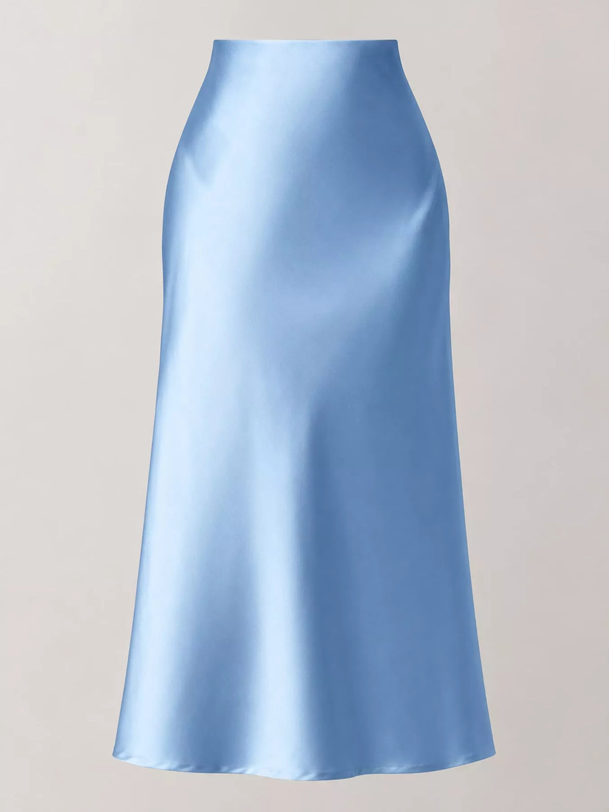 High-waisted Satin Midi Skirt (23)