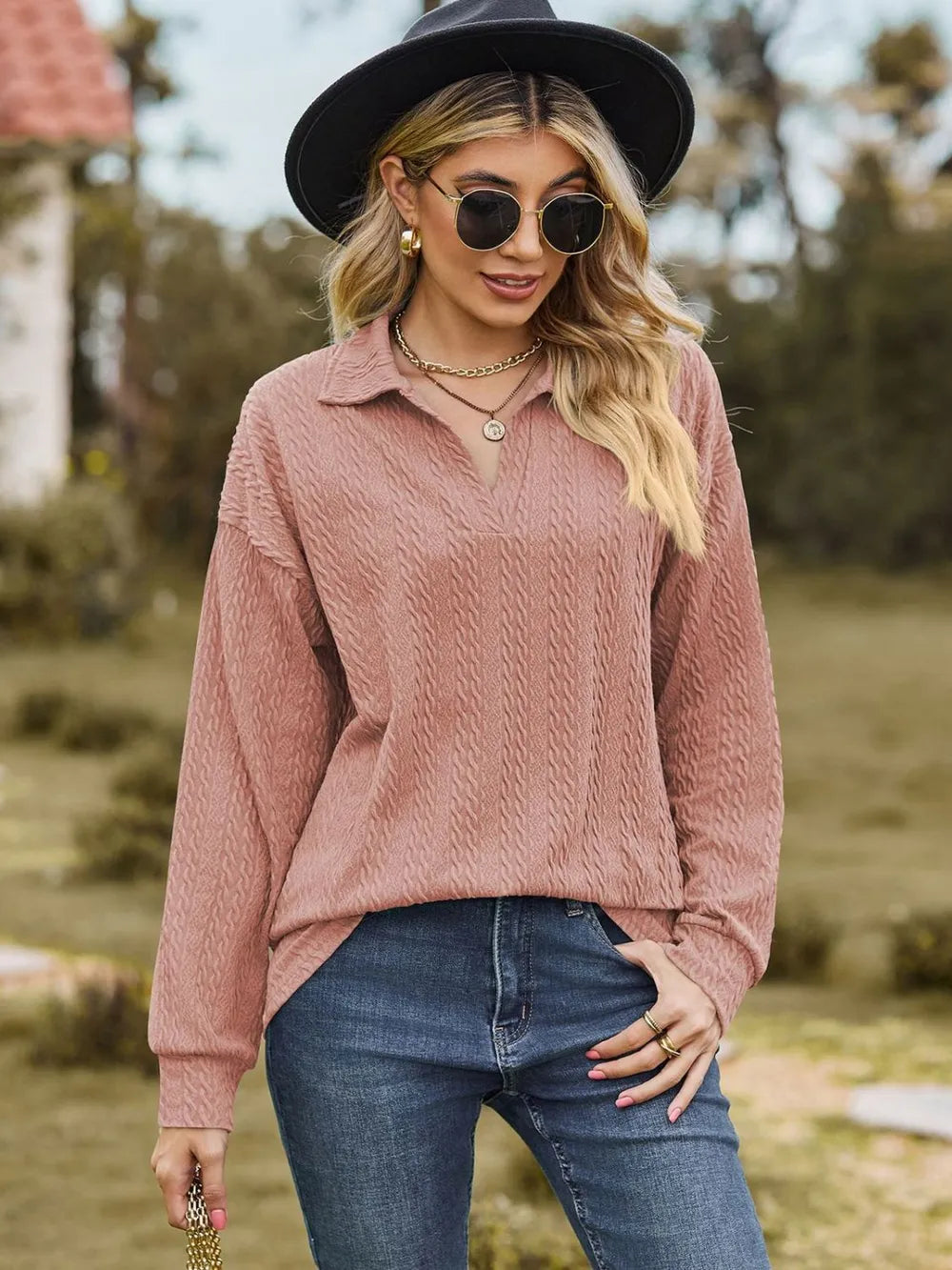Johnny Collar Long Sleeve Top (20)