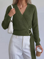 Metal Ring Detail Dropped Shoulder Sweater (6)