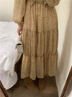 Retro Elegance Chiffon Midi Dress photo 8