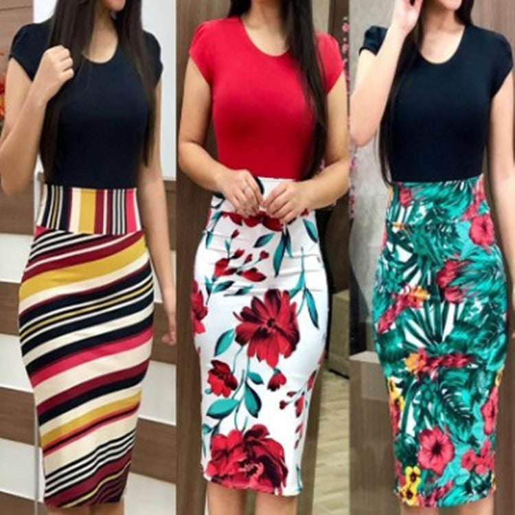 Printed Office Midi Pencil Dress Large photo 1