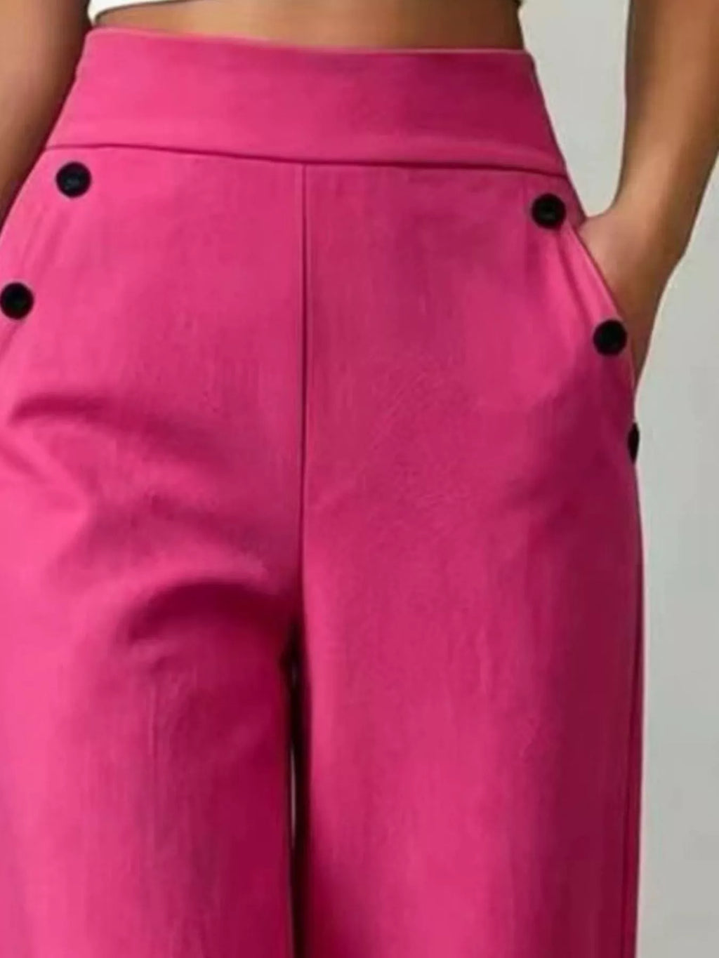 High-waisted Wide-leg Pants (2)