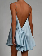 Rhinestone Embellished Plunge Mini Dress (3)