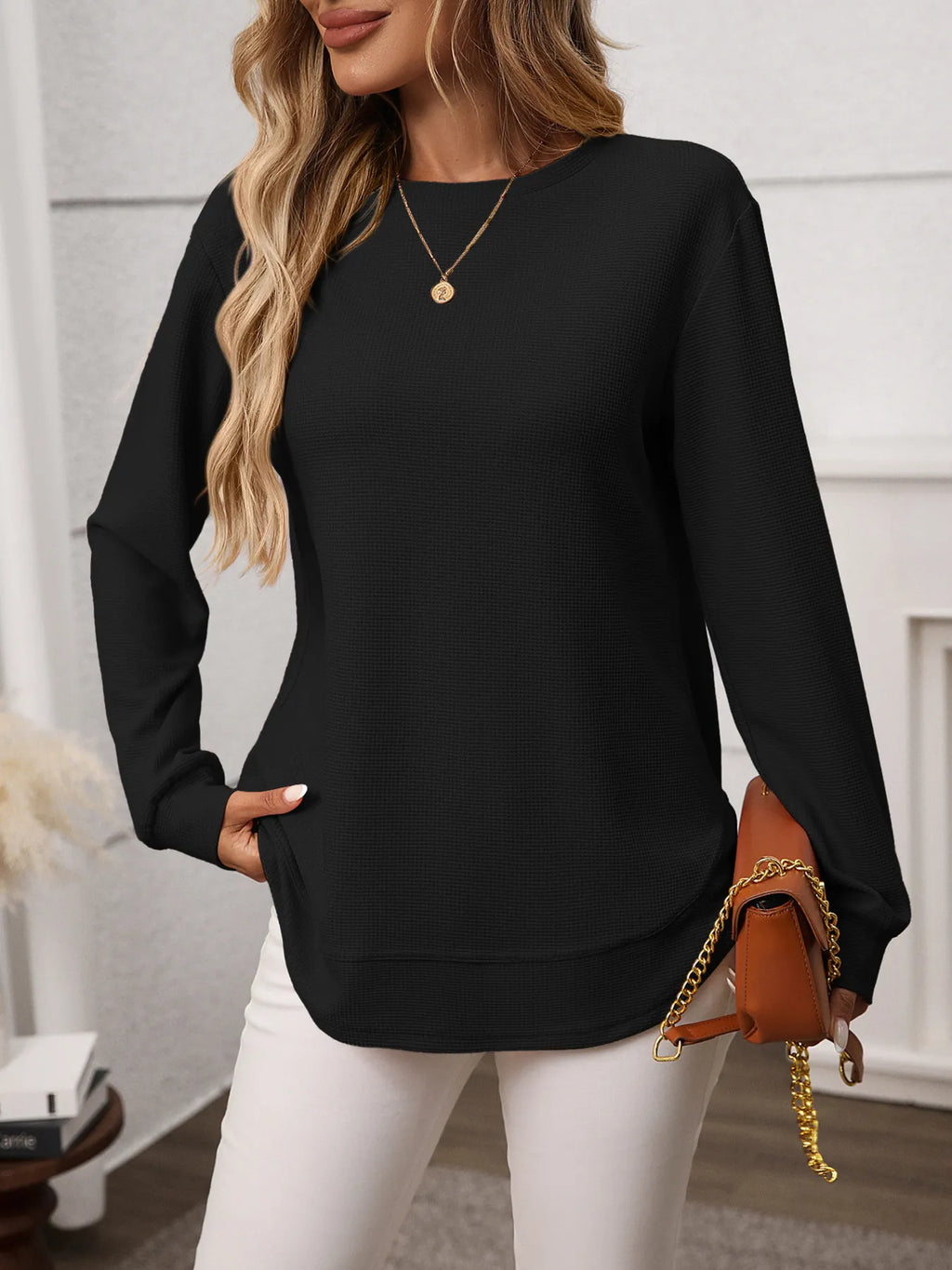 Long Sleeve Round Neck T-shirt (14)