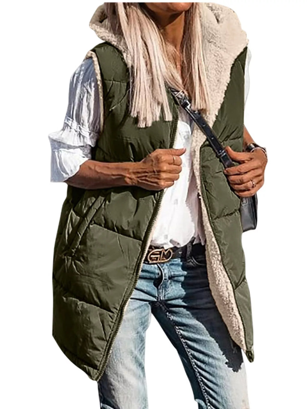 Full Size Hooded Sherpa-lined Puffer Vest Coat Plus (14)