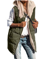 Full Size Hooded Sherpa-lined Puffer Vest Coat Plus (14)