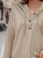 Drawstring Dropped Shoulder Long Sleeve Hoodie (3)