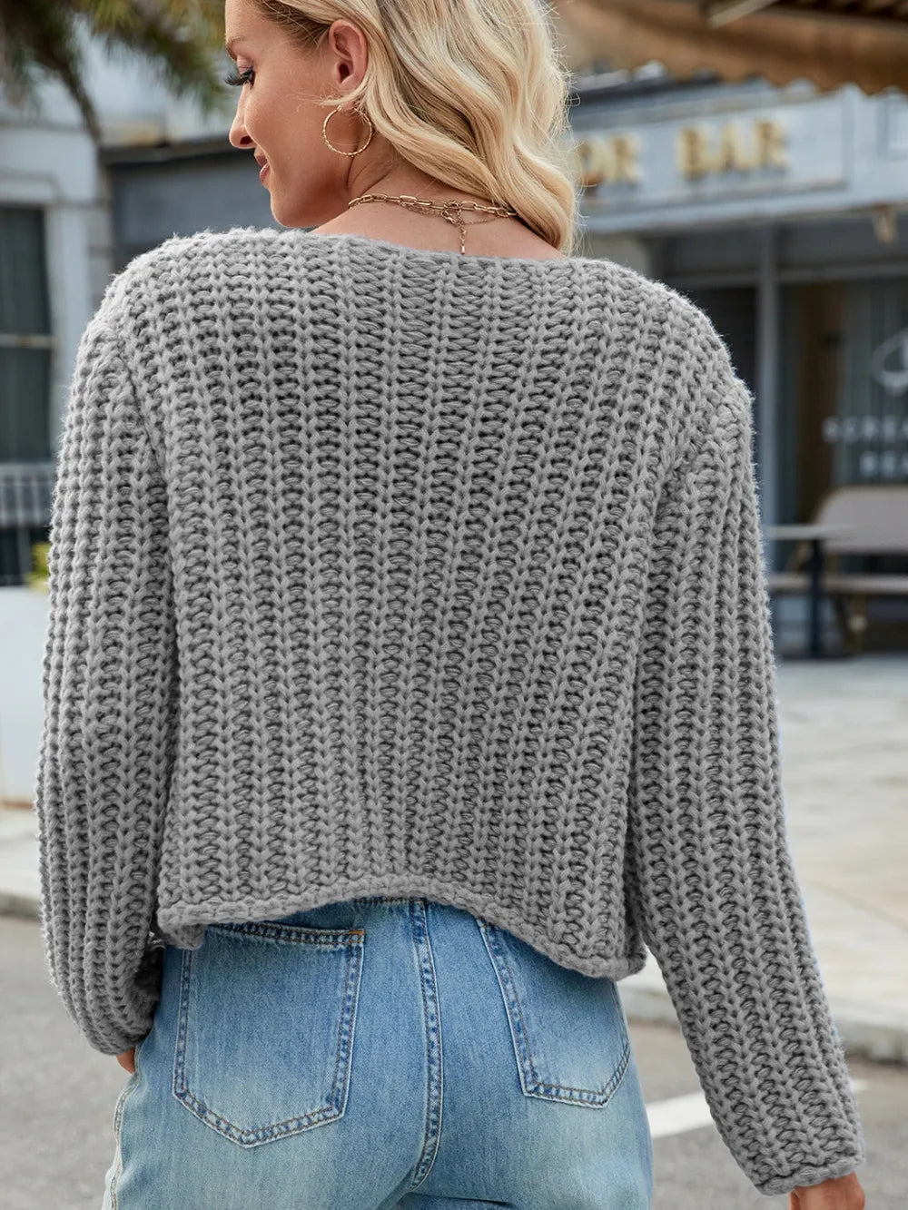 Round Neck Button Up Cardigan Pockets (23)