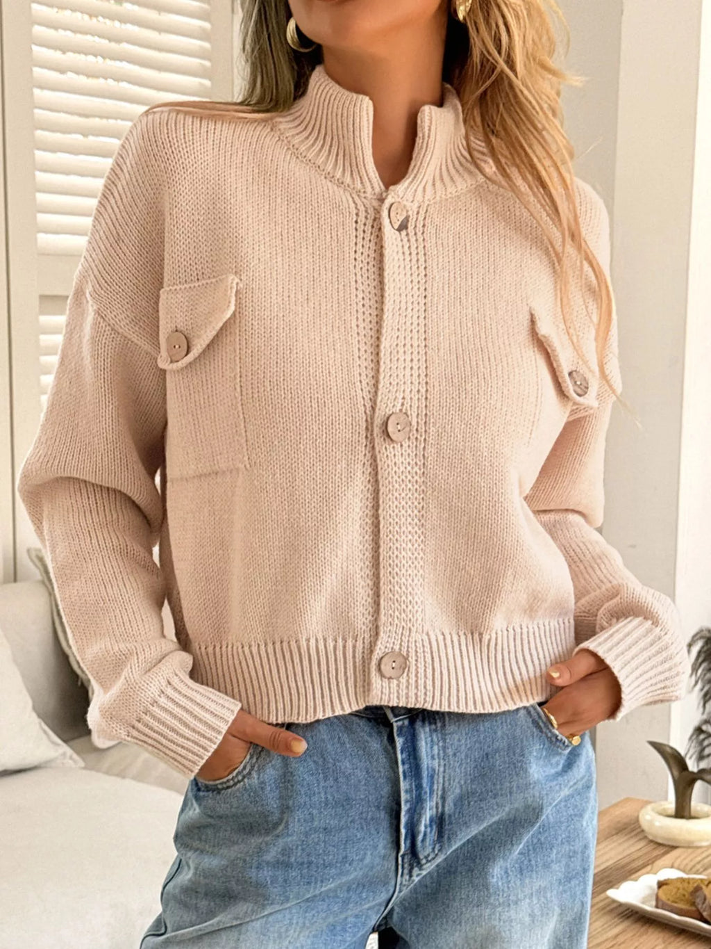 Button-down Knit Cardigan (2)