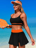 Scoop Neck Top Skort Swim Set (5)