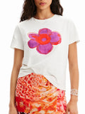 Flower Graphic Round Neck T-shirt