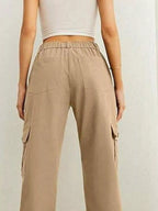 High-waisted Cargo Pants Drawstring Cuffs (10)