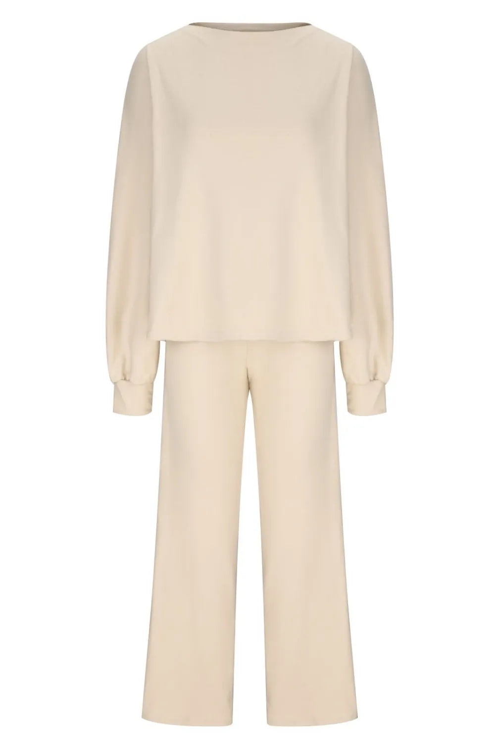 Round Neck Long Sleeve Top Pants Set (22)