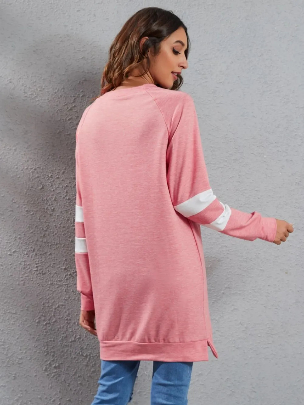 Full Size Striped Round Neck Long Sleeve T-shirt (20)