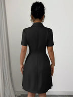 Double-breasted Pleated Blazer Dress (10)