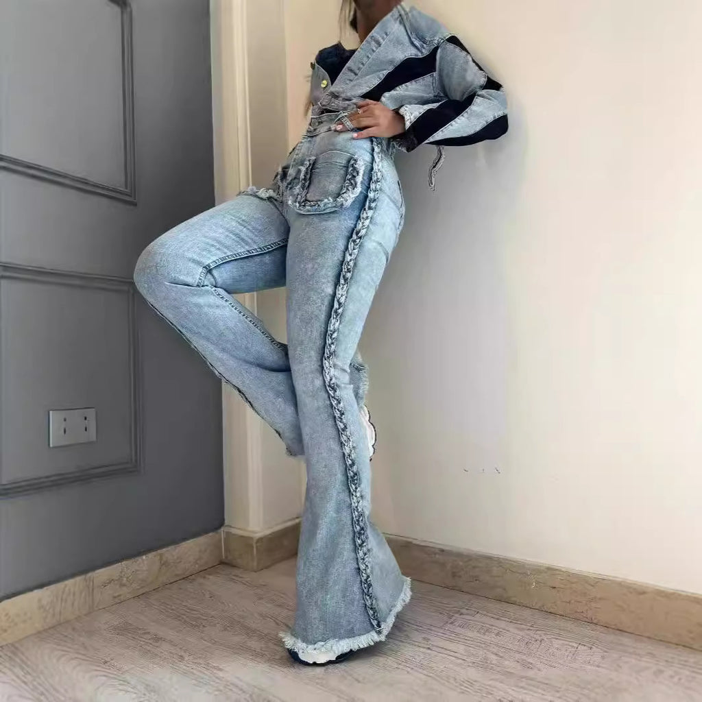 High Waist All-matching Denim Pants photo 3