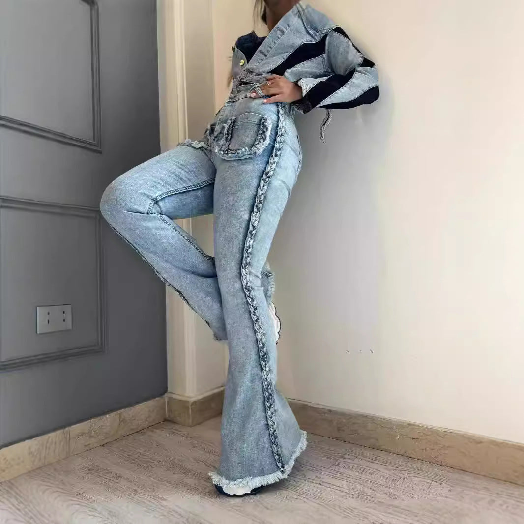 High Waist All-matching Denim Pants photo 3