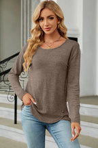 Round Neck Long Sleeve T-shirt (12)