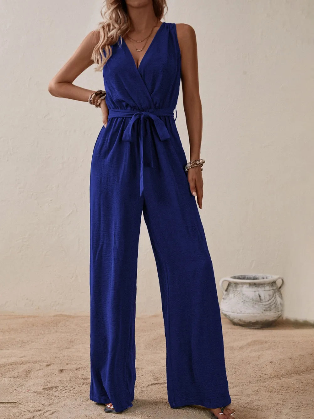 Tied Surplice Sleeveless Wide Leg Jumpsuit (18)