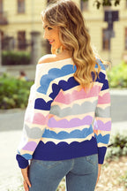 Boat Neck Long Sleeve Sweater (3)