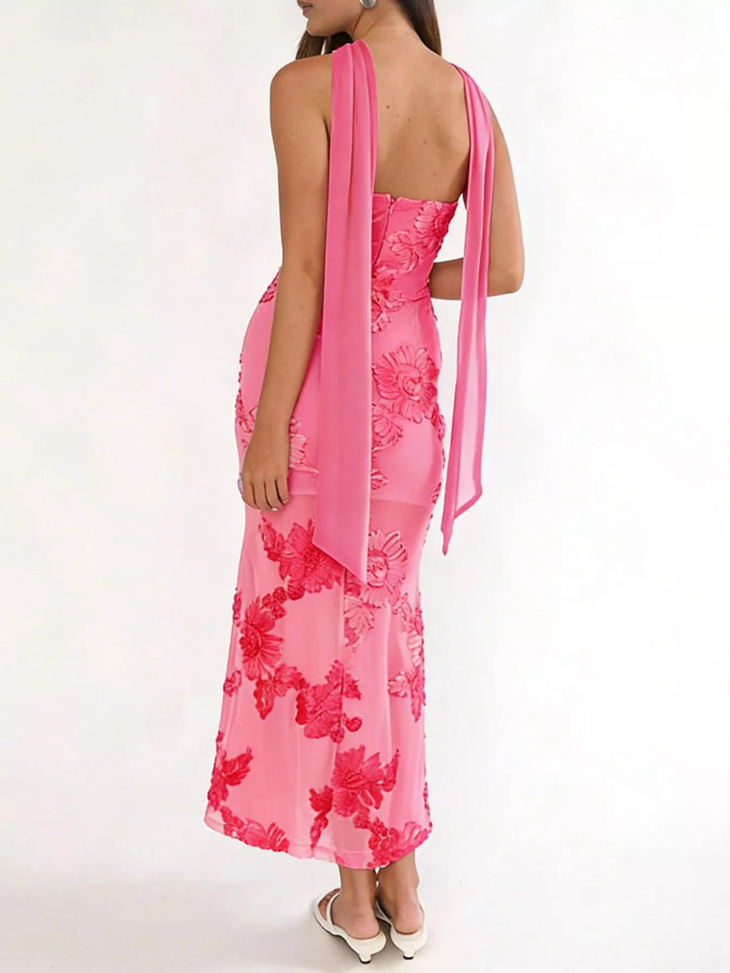 Floral Tube Dress Scarf (2)