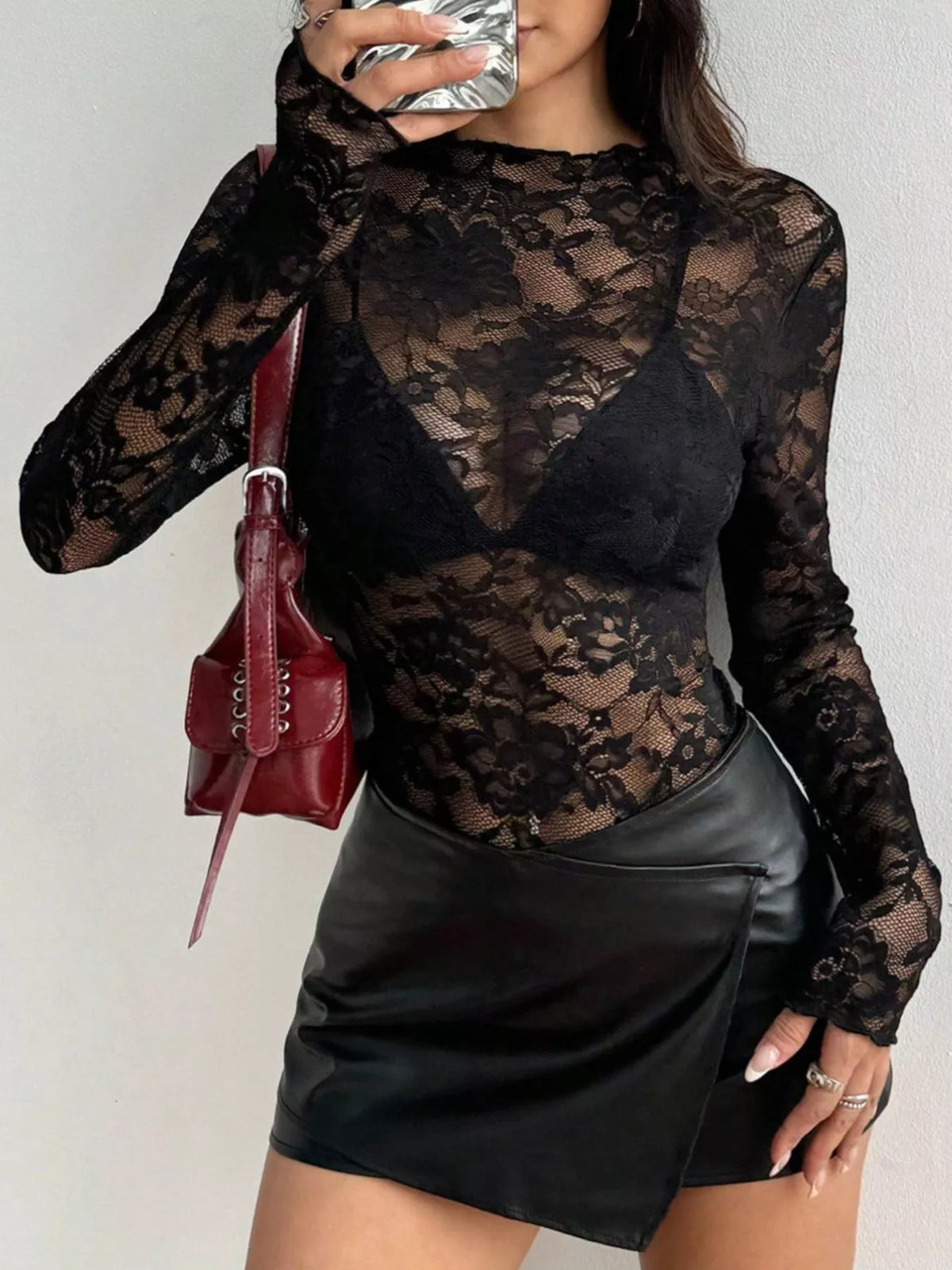 Elegant Floral Lace Long Sleeve Top (5)