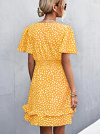 V-neck Flutter Sleeve Mini Dress (7)