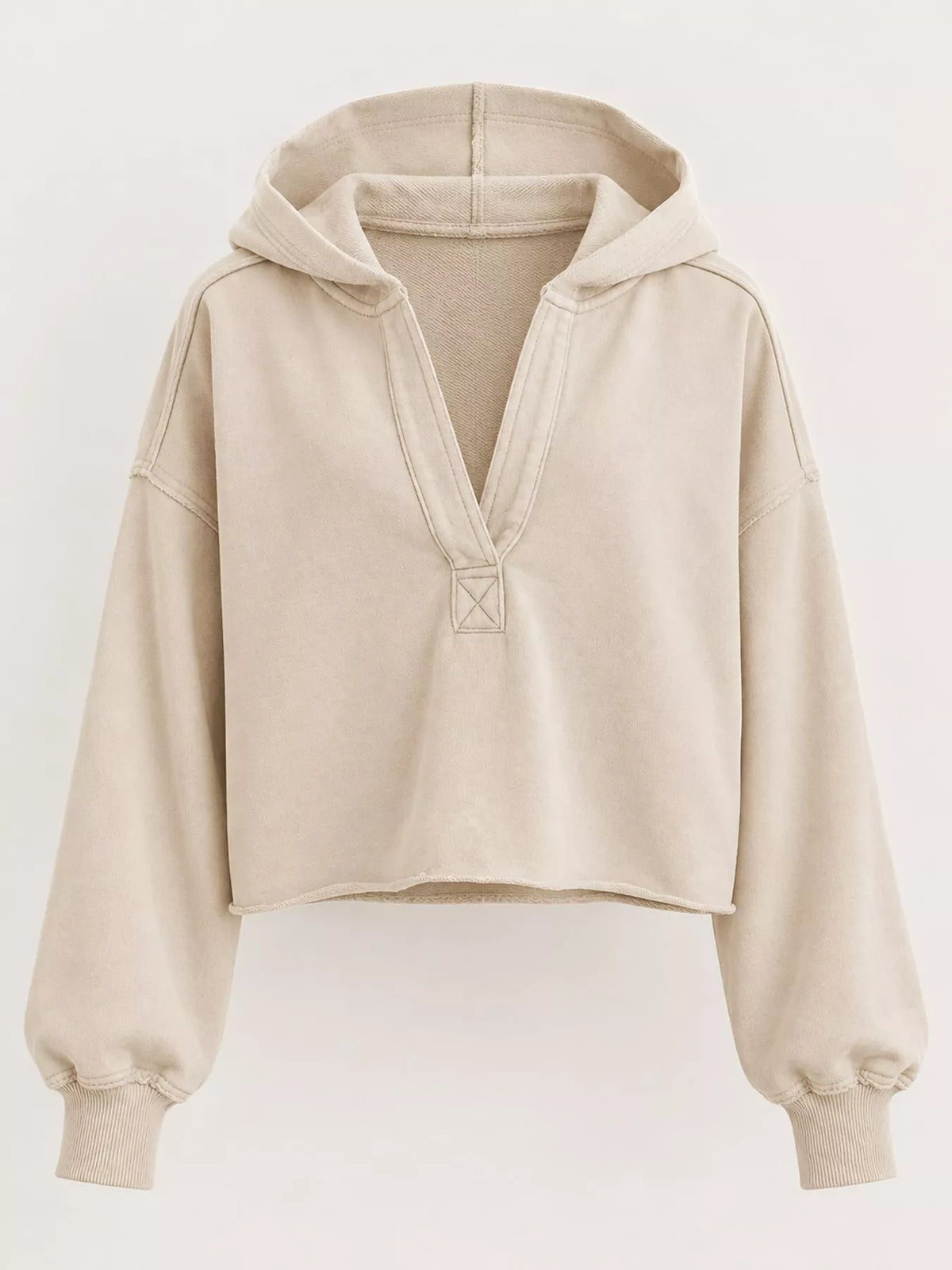 Dropped Shoulder Cropped Hoodie (30)