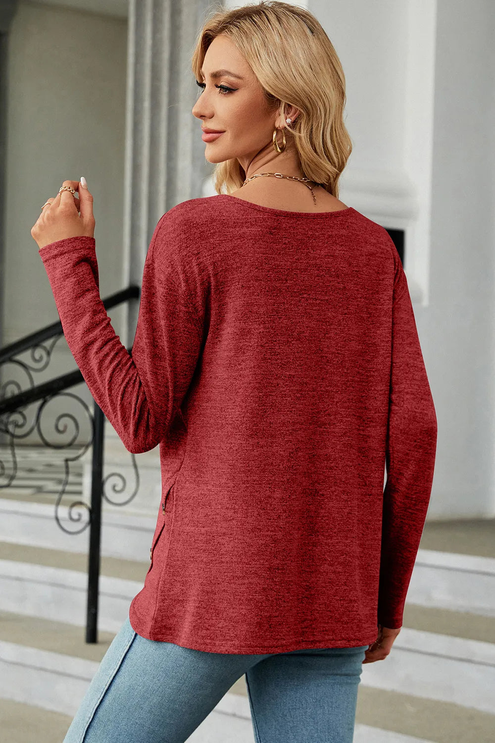 Round Neck Long Sleeve T-shirt (11)