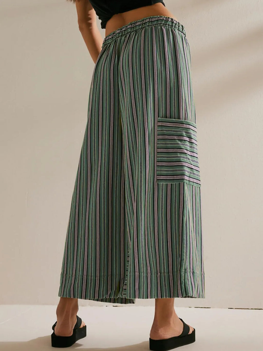 Contrast Striped Wide Leg Pants (18)